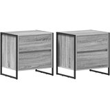  Noćni ormarić s ladicama 2 pcs Siva Sonoma 50 x 39.5 x 50 cm | Eponuda.ba
