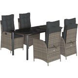 vidaXL 5-dijelni vrtni blagovaonski set sivi od poliratana | shoptok.hr