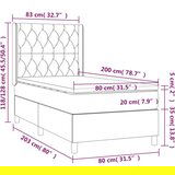  Box spring postelja z vzmetnico svetlo siva 80x200 cm blago, (20846618) | Shoptok.si