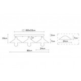 Opviq Visilica BERCESTE LONG, crna, metal, promjer 80 cm, visina 17 cm, 3 xE27 40 W, Berceste - N-660 | shoptok.hr