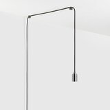 Tala Črna/v sijajno srebrni barvi viseča svetilka ø 4 cm Plug & Play – | Shoptok.si