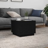  Klub stolić s LED svjetlima crni hrast 50x50x40 cm | shoptok.hr