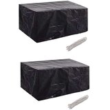 vidaXL Pokrivalo za vrtno pohištvo 2 kosa z 8 obročki 180x140 cm, (20766518) | Shoptok.si