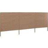  Vjetrobran s 3 panela od tkanine 400 x 160 cm smeđe-sivi | shoptok.hr
