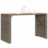  Vrtni barski stol s drvenom pločom sivi 185x80x110 cm poliratan | shoptok.hr