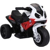 HOMCOM Otroško električno motorno kolo Max. 20kg z vozniškim dovoljenjem BMW, 3 kolesa, baterija 6V, bela rdeča, 66x37x44cm, (20744860) | Shoptok.si