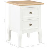  Noćni ormarić 2 kom bijeli 35 x 30 x 49 cm MDF | shoptok.hr