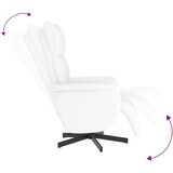  Naslonjač od umjetne kože s osloncem za noge bijeli | shoptok.hr