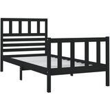  Okvir za krevet crni 75x190 cm jednokrevetni masivno drvo | Eponuda.com