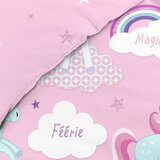 Douceur d intérieur Rožnata enojna bombažna otroška posteljnina 140x200 cm Licorne – | Shoptok.si