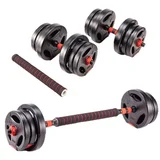 set utežnih ročk 20 kg pvc cement z drogom