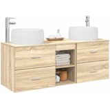  Set namještaja za kupaonicu 3 kom. Hrast sonoma Smeđa 49,5 x 44,5 x 66 cm | Shoptok.si