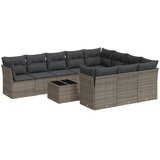  11-dijelni set vrtnih sofa od poliratana s jastucima sivi | shoptok.hr