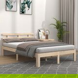 Maison Chic Posteljni okvir - Dvoposteljna postelja - Zakonska postelja iz trdnega lesa 160x200 cm-J5158, (21760800) | Shoptok.si