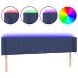 Maison Chic LED Posteljno vzglavje - Vzglavna omarica - Nočna omarica modro 183x16x78/88 cm blago, (21709936) Cene