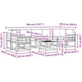  Set vanjskih sofa 8 kom. Prirodna i svijetlo siva | shoptok.hr