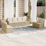  8-dijelni set vrtnih sofa od poliratana s jastucima bež | shoptok.hr