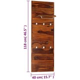  Vješalica za kapute od masivnog drva akacije 118 x 40 cm | shoptok.hr