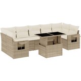 Maison Chic Seti vrtnega pohištva - Vrtna garnitura - Vrtni pohištvo set 8-delna z blazinami bež poli ratan, (21800142) | Shoptok.si