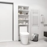 vidaXL Omara za pralni stroj bela 64x24x190 cm Cene