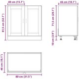 vidaXL Donji ormarić za sudoper Porto siva sonome 80x46x81,5 cm drveni | shoptok.hr