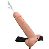 Pipedream Fetiš strap-on 9 - strap-on, šupalj, špricajući dildo (prirodni) | shoptok.hr