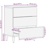 vidaXL Noćni ormarić Šareni 50 x 33 x 60 cm Čvrsto drvo manga | shoptok.hr