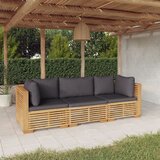 Maison Chic Seti vrtnega pohištva - Vrtna garnitura - Vrtni pohištvo set 3-delna z blazinami trdna tikovina, (21811059) | Shoptok.si