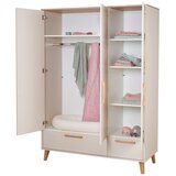 Roba Kremno bela/v naravni barvi otroška garderobna omara v hrastovem dekorju 138x200x55 cm Jil – | Shoptok.si