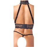 Abierta Fina otvoreni komplet donjeg rublja s lancima (crna) - XL | shoptok.hr
