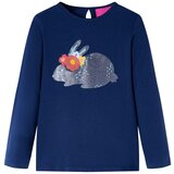 vidaXL Otroška majica z dolgimi rokavi mornarsko modra 140 | Shoptok.si