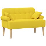  Ljubavni kauč s gumbima Svijetlo žuta 120 x 65 x 79 cm Tkanina | Eponuda.com