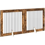  Vrata za pse s postoljem 2 pcs Dimljeni hrast 100 x 100 cm | Eponuda.ba
