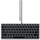 Satechi Žična tipkovnica Slim W1 USB-C BACKLIT, ZDA, vesoljsko siva | Shoptok.si