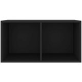 vidaXL Kutija za pohranu vinilnih ploča crna 71 x 34 x 36 cm drvena | shoptok.hr