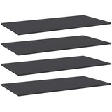 Police za knjige 4 kom sive 100 x 50 x 1,5 cm od iverice | Shoptok.si