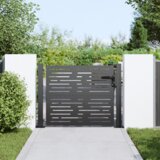 vidaXL Vrtna vrata Crna 105 x 100 cm Čelik s praškastim premazom | shoptok.hr