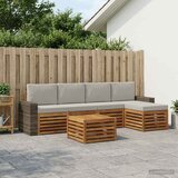  Set vanjskih sofa 6 kom. Prirodna i svjetlosiva | shoptok.hr