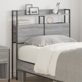 vidaXL Skladiščni naslon Siva sonoma 80 cm Konstruiran les Cene