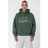 Madmext Men's Dark Green Oversize Sweatshirt 5344 Cene