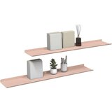  Polica na zidu s policom 2 pcs Ružičasta 100 x 18 x 2 5 cm - Ružičasta 100 x 18 cm 2 | shoptok.hr