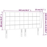  Uzglavlje s ušima tamnozeleno 163x23x118/128 cm baršunasto | shoptok.hr