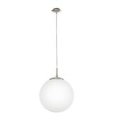 Eglo VISEČA SVETILKA RONDO (60 W, E27, IP20, premer 30 cm, višina 110 cm , bela, steklo) Cene
