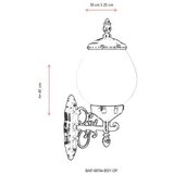 Opviq Vanjska zidna lampa BAP-68194-BSY-OP, 45 cm, E27, 40W, IP65, Crna | Eponuda.ba