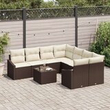  Set vrtne sofe Set od 9 Smeđa Ratan | shoptok.hr