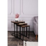  Ce Metal Zigon - 9401 WalnutBlack Nesting Table (3 Pieces) Cene