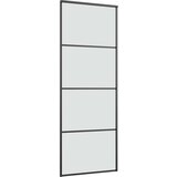 vidaXL Klizna vrata s priborom 76 x 205 cm od ESG stakla i aluminija | shoptok.hr