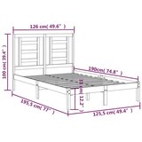  Posteljni okvir iz trdnega lesa 120x190 cm, (20643517) | Shoptok.si