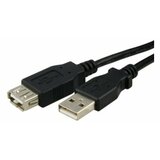 Fast Asia Kabl USB A - USB A M/F (produžni) 1.8m crni Cene