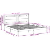  Dugi okvir kreveta bez madraca bijeli 200 x 220 cm masivno drvo | shoptok.hr